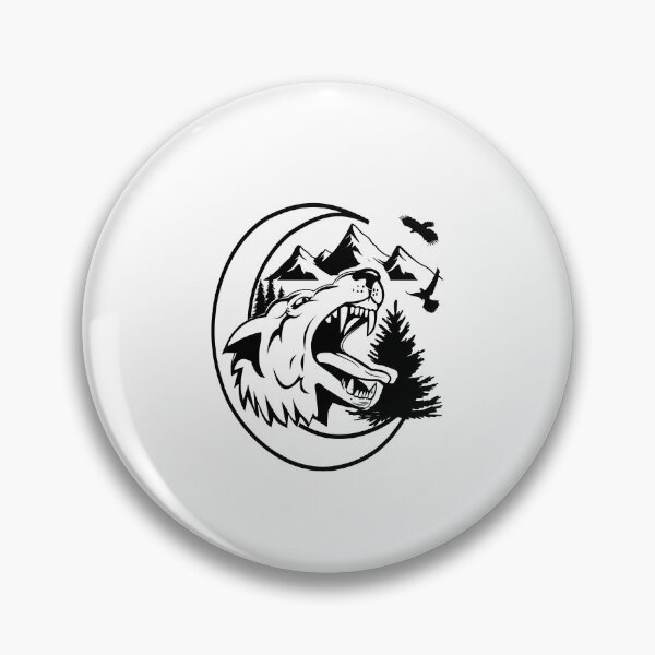 Item preview, Wolf Moon Wild Mountain Howling Wolf Pack Animals Black and White designed and sold by clothesy7.