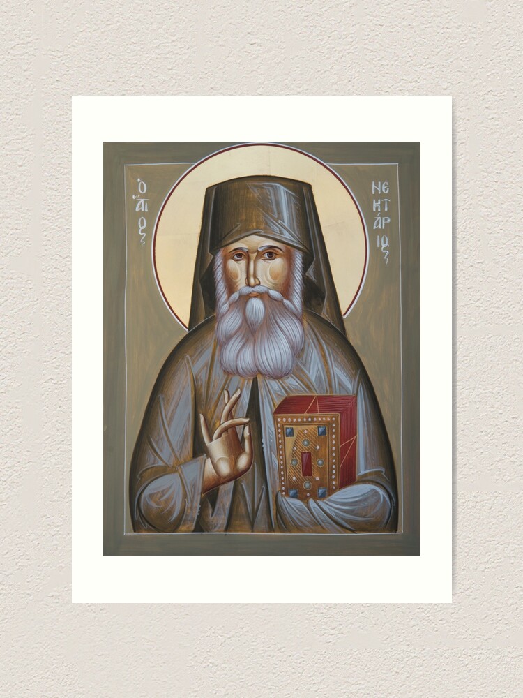 Alternate view of St Nektarios of Aegina Art Print