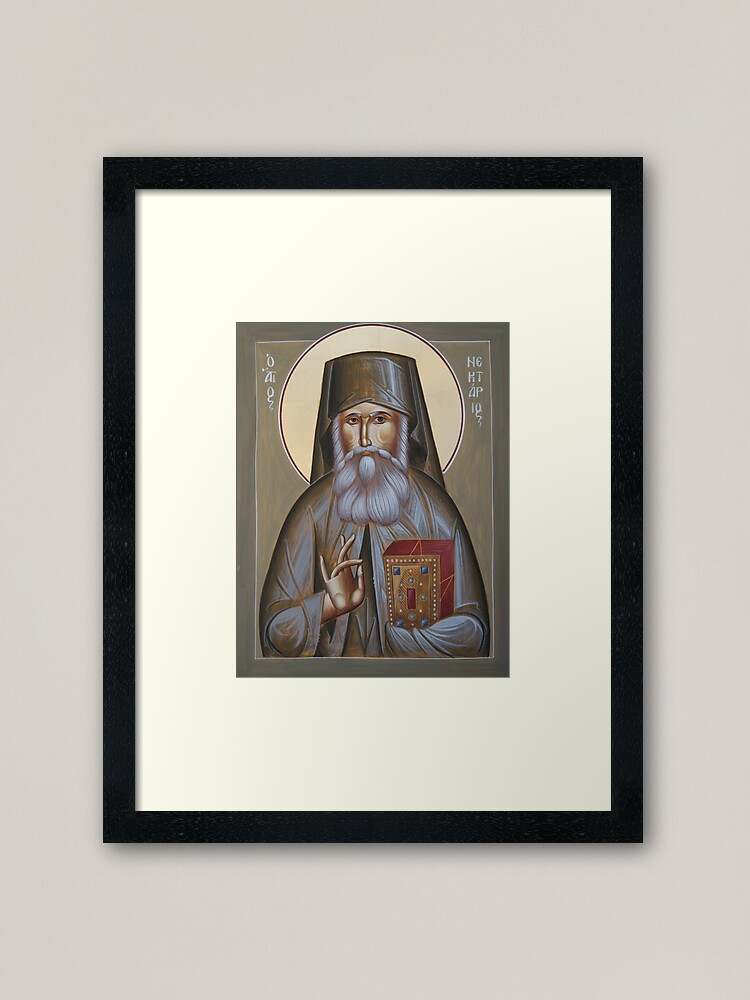 Alternate view of St Nektarios of Aegina Framed Art Print