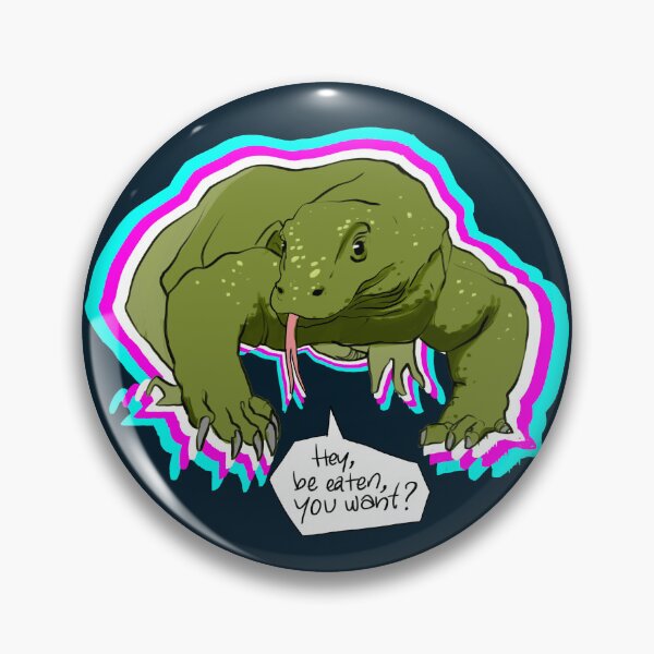 Item preview, Komodo with a dialogue - "Hey, be eaten, you want?" designed and sold by ShapedCube.