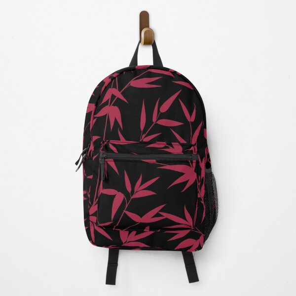Item preview, Viva Magenta Floral Bamboo Leaves Pattern designed and sold by SoccaTamam.