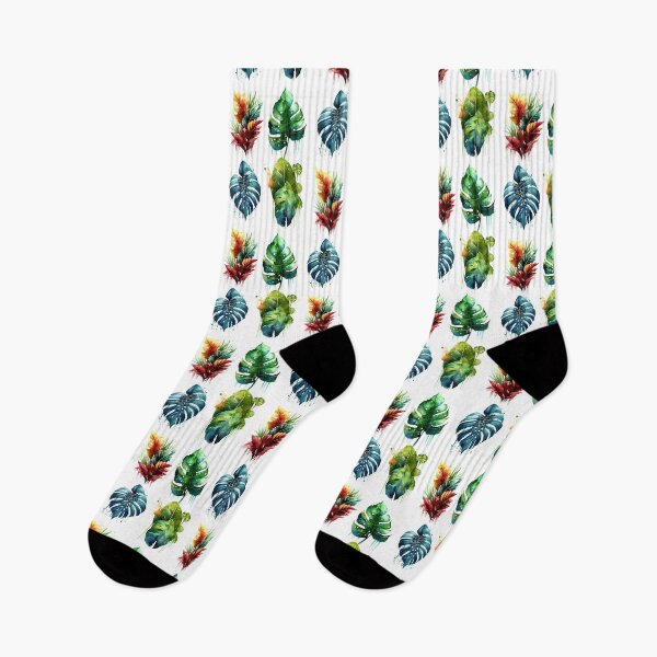 Item preview, Colorful Watercolor Tropical Leaves Print, 4 in 1 designed and sold by factory88.