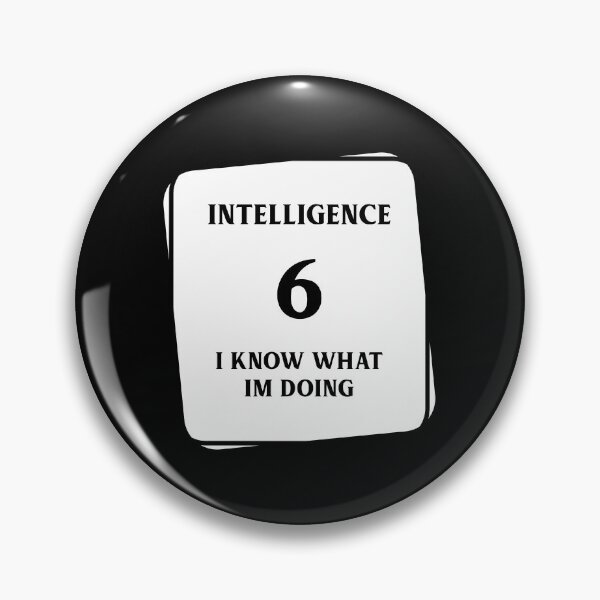 Item preview, Funny 6 Intelligence RPG Meme designed and sold by pixeptional.