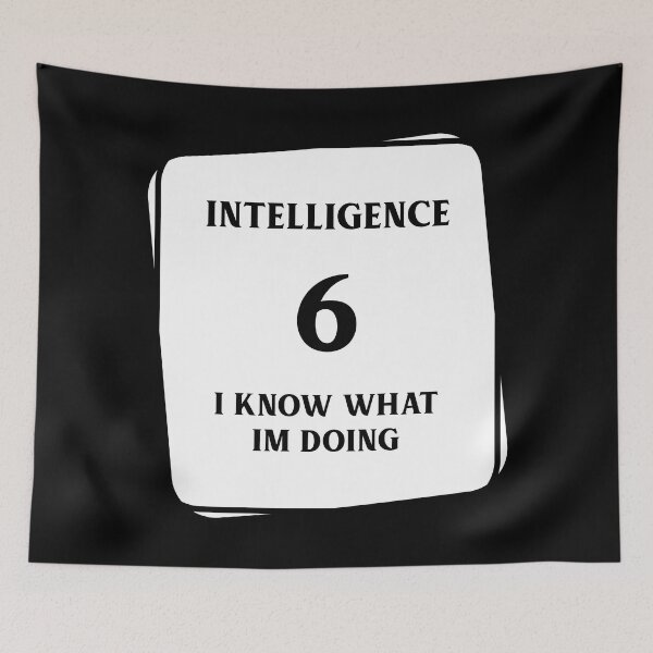 Item preview, Funny 6 Intelligence RPG Meme designed and sold by pixeptional.