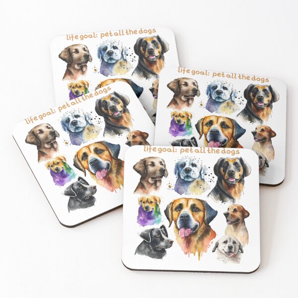 Item preview, life goal pet all the dogs designed and sold by printiesart.