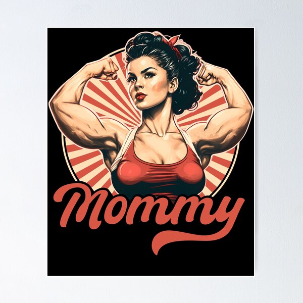 Item preview, Muscle Mommy Retro Pin Up designed and sold by Daytone.