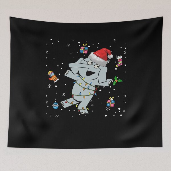 Item preview, Christmas Elephants Funny Santa Hat Lights Decorations designed and sold by DemminLiesel.