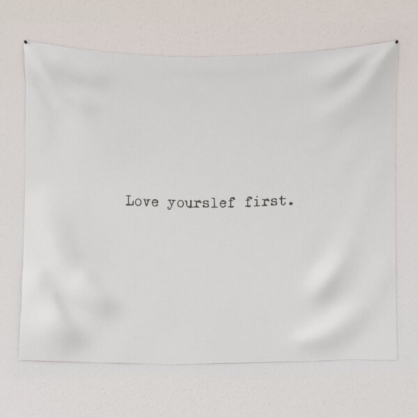 Item preview, 'Love Yourself First' Affirmation Typography Design designed and sold by blocfurn.
