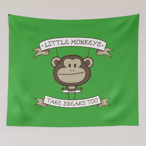Item preview, Little Monkeys Take Breaks Too designed and sold by jollyislandshed.