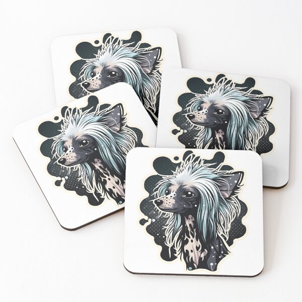 Item preview, Chinese crested dog hairlsess black and white designed and sold by frogkiller.