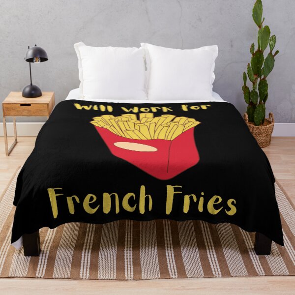 Item preview, Will work for French Fries / Funny food pun designed and sold by A-J-S-Designs.