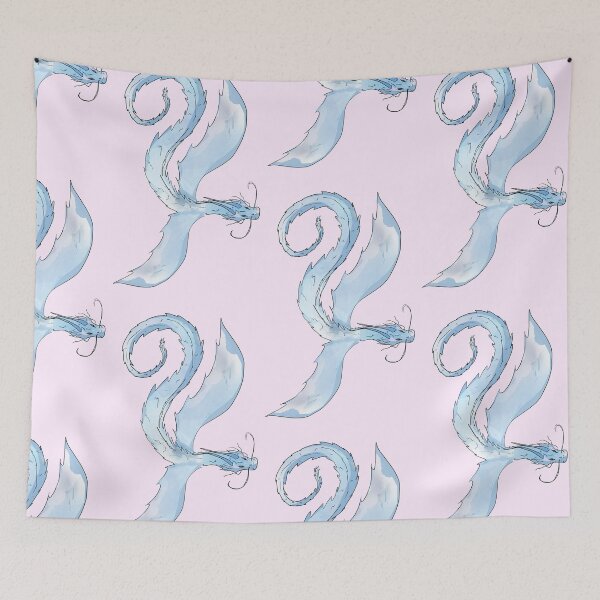 Item preview, Big licht blue dragon pink designed and sold by oniadragon.