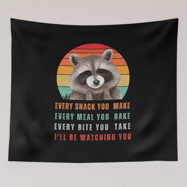 Item preview, raccoon. i'll be watching you. designed and sold by sensualita.