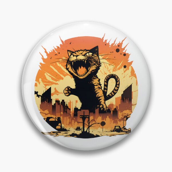 Item preview, Catzilla, Funny Vintage Cat designed and sold by AHthatIsNice.