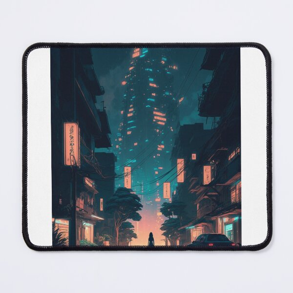Item preview, A cyberpunk city lit up at night in manga style designed and sold by one boy.