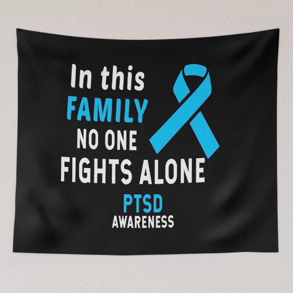 Item preview, In This Family Nobody Fights Alone PTSD Awareness designed and sold by Color-Sparkle.