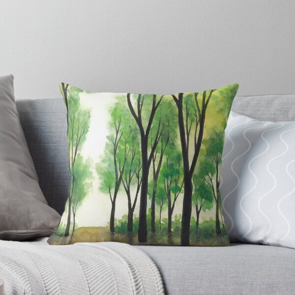 Item preview, Watercolor Green Summer Forest designed and sold by aurin.