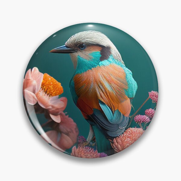 Item preview, Two Vintage Birds With Flowers designed and sold by My-Magic-World.