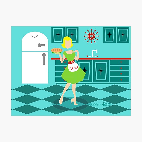 Retro 1950s Kitchen Photographic Print
