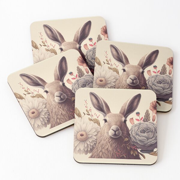 Item preview, Rabbit with flowers designed and sold by Kyleene  Finley.