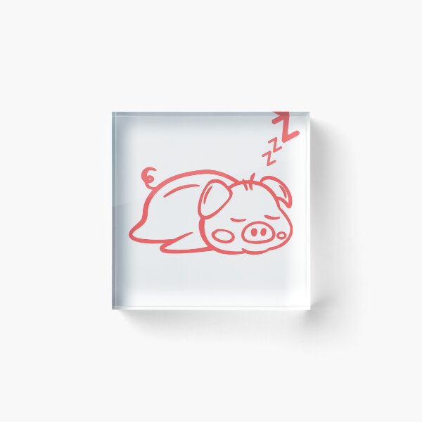 Item preview, Sleeping Pig drawing design designed and sold by Stickers  Designer.