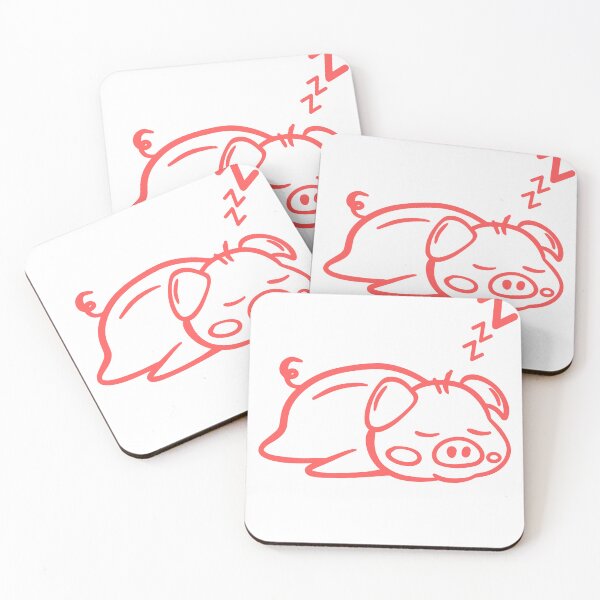 Item preview, Sleeping Pig drawing design designed and sold by Stickers  Designer.