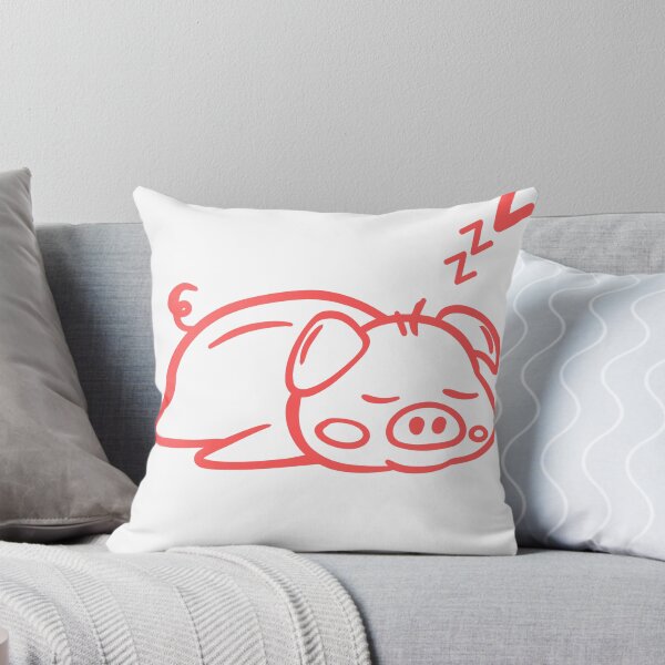 Aperçu de l'œuvre Sleeping Pig drawing design créée et vendue par Stickers Designer.