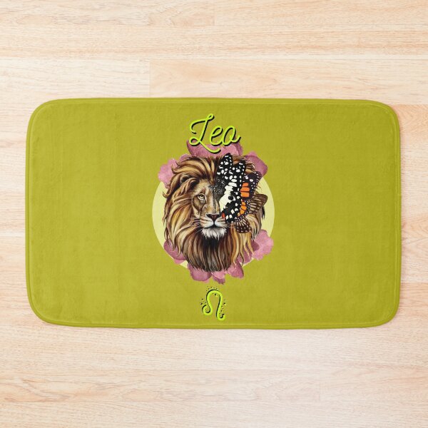 Item preview, Leo Lion Zodiac Sign with Butterflies and Flowers designed and sold by GHANLUES.