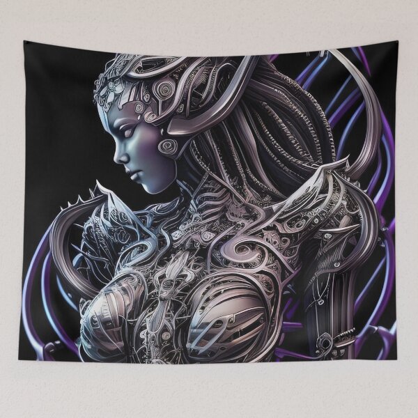 Item preview, Silver xenomorph cyborg android designed and sold by RK - Shop.