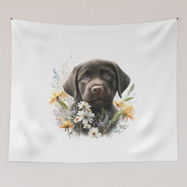 Item preview, Baby Black Labrador Floral designed and sold by Barnissim.