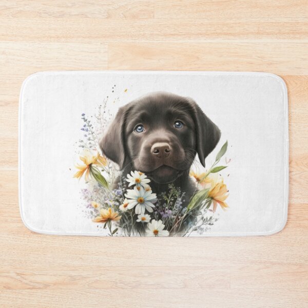 Item preview, Baby Black Labrador Floral designed and sold by Barnissim.