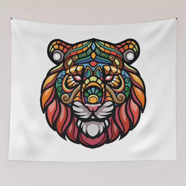 Item preview, mandala tiger designed and sold by OcelotStore.