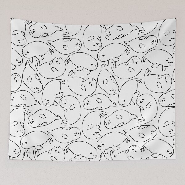 Item preview, Cute Seal Seamless Pattern designed and sold by MadeByBeata.
