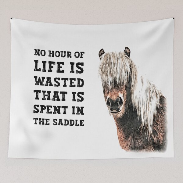 Item preview, Horse , no hour wasted spent in saddle quote, Winston Churchill  designed and sold by Inktown.