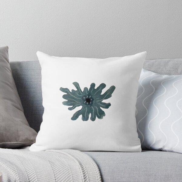 Item preview, Flower blue ocean sea a watercolor illustration designed and sold by Yana Mustafina | Boho Soulful Designs.