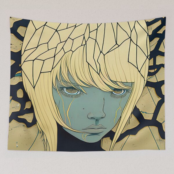 Item preview, Blonde and depressed creative illustration designed and sold by RK - Shop.