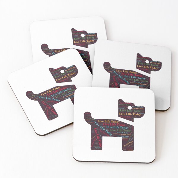 Item preview, Live Life Today reminder Love and Walk a Dog designed and sold by HanaiPrint.