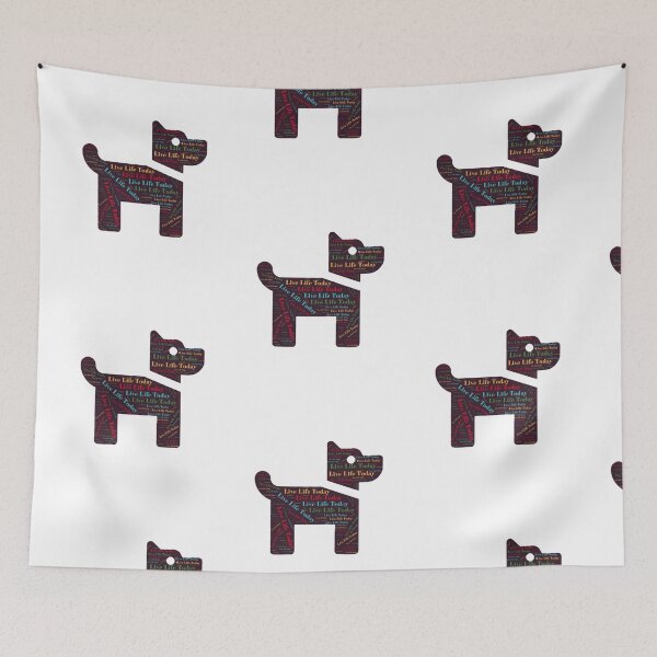 Item preview, Live Life Today reminder Love and Walk a Dog designed and sold by HanaiPrint.