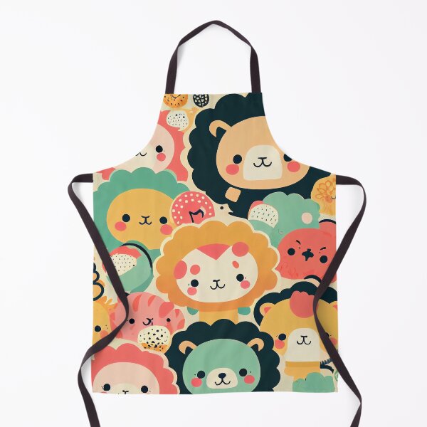 Aperçu de l'œuvre Colorful cute Lions Pattern créée et vendue par CutePatternsRB.