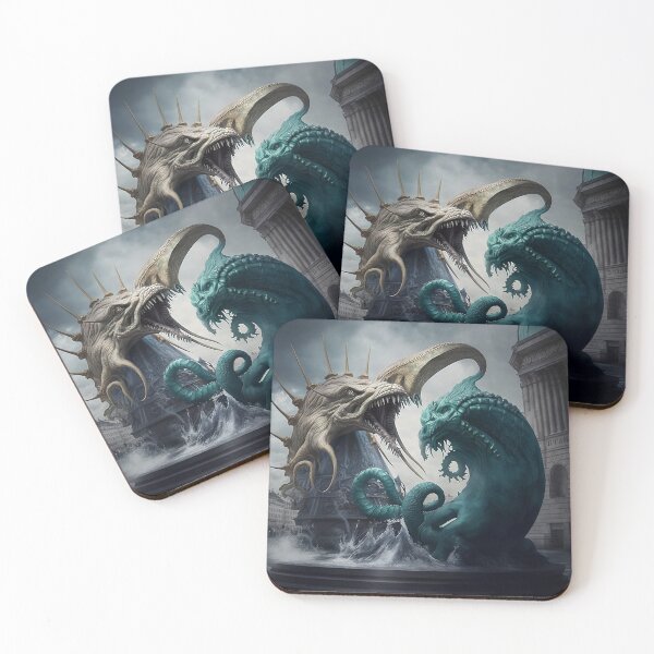 Item preview, Kraken and Cthulhu Clash designed and sold by SteampunkPlaza.