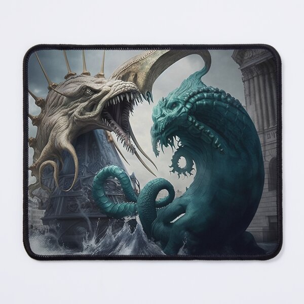 Item preview, Kraken and Cthulhu Clash designed and sold by SteampunkPlaza.