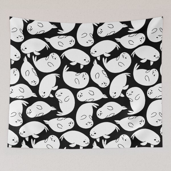 Item preview, Cute Seal Seamless Pattern designed and sold by MadeByBeata.