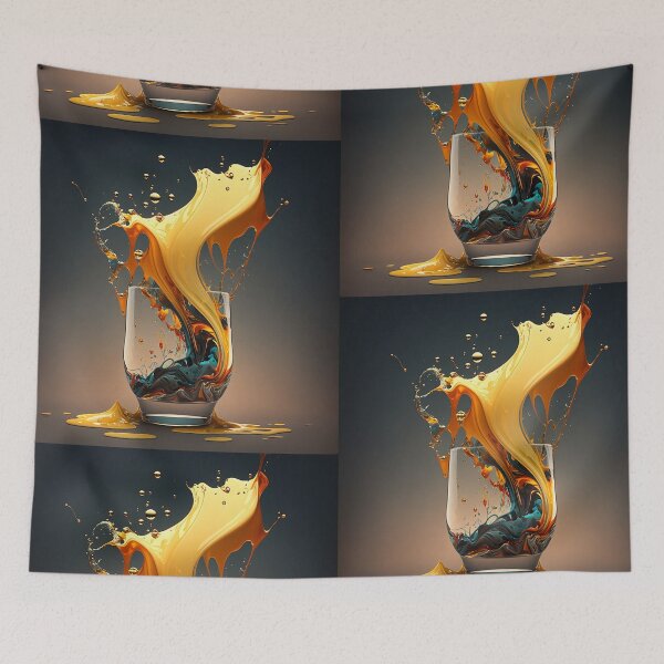 Item preview, Colorful Abstract Exploding Paint Glass designed and sold by EnzoZs.