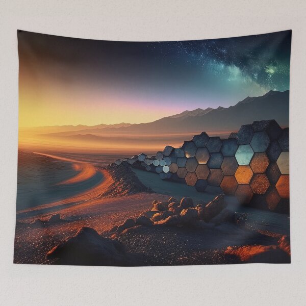 Item preview, Beautiful sunrise in hexagon landscape designed and sold by RK - Shop.