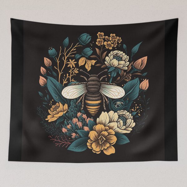 Item preview, Bee and flowers designed and sold by Kyleene  Finley.