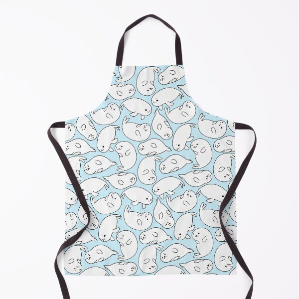 Item preview, Cute Seal Seamless Pattern Blue designed and sold by MadeByBeata.