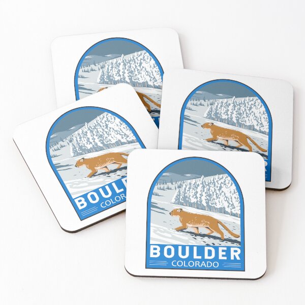 Item preview, Boulder Colorado Cougar Travel Retro Emblem designed and sold by KrisSidDesigns.