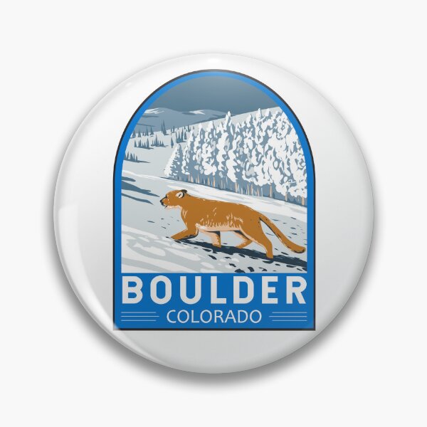 Item preview, Boulder Colorado Cougar Travel Retro Emblem designed and sold by KrisSidDesigns.