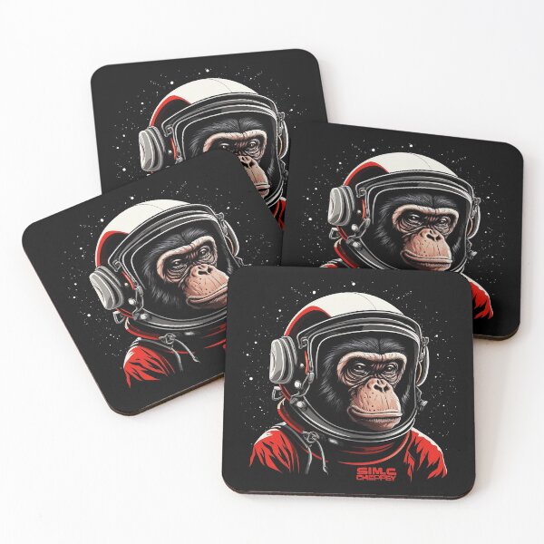 Item preview, Space chimp illustration designed and sold by Gerald Waters.