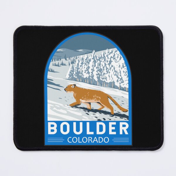 Item preview, Boulder Colorado Cougar Travel Retro Emblem designed and sold by KrisSidDesigns.